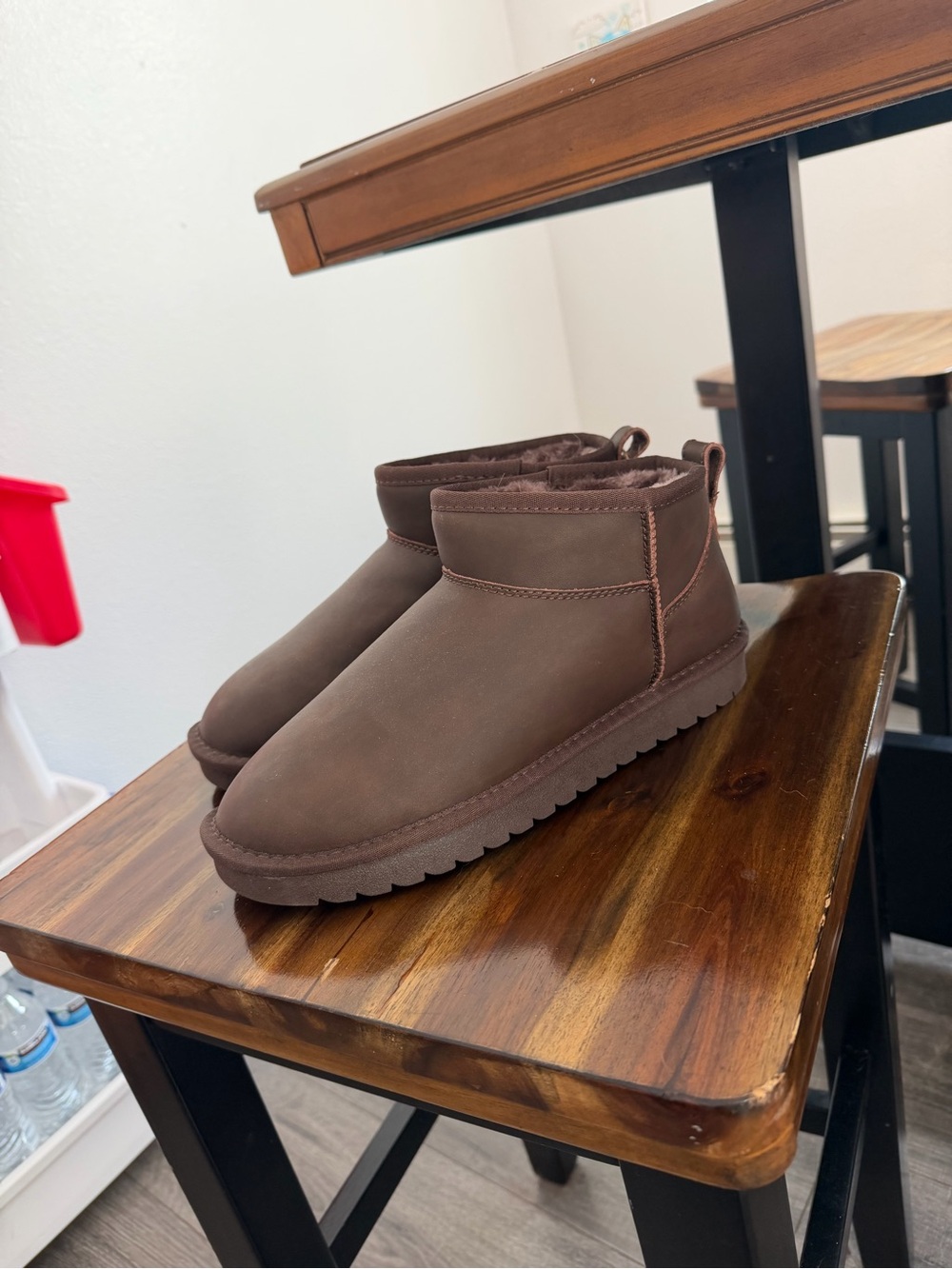 Women's Project Cloud Chocolate Brown Ankle Booties with Plush Lining
